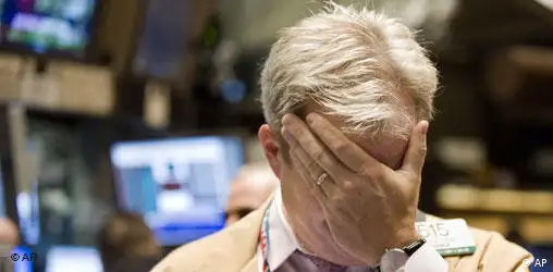 Verzweifelter Börsenmakler an der Wall Street - freies Format