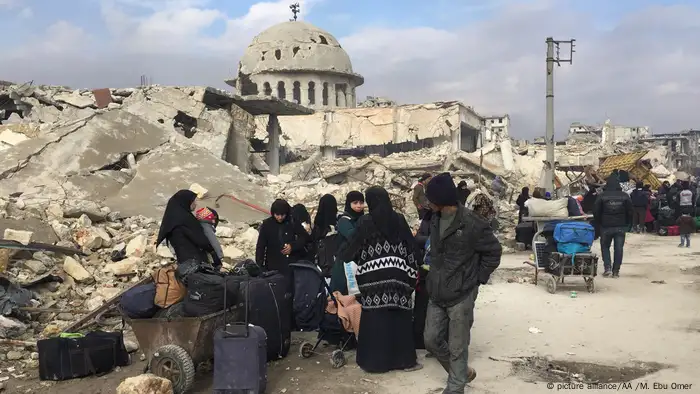 Syrien Krieg - Evakuierungen in Aleppo