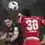 Leverkusens Chicharito (l.) und der Ingolstädter Almog Cohen liefern sich ein Kopfball-Duell (Foto: Imago/Team 2)