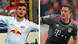 Kombobild Timo Werner RB Leipizig und Robert Lewandowski FC Bayern München Kombobild Timo Werner RB Leipizig und Robert Lewandowski FC Bayern München