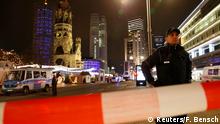 December 19, 2016***
Police secures the area at the site of an accident at a Christmas market on Breitscheidplatz square near the fashionable Kurfuerstendamm avenue in the west of Berlin, Germany, December 19, 2016. REUTERS/Fabrizio Bensch