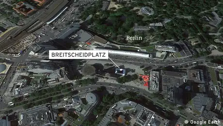 Deutschland Neun Tote und viele Verletzte auf Berliner Weihnachtsmarkt (Google Earth)