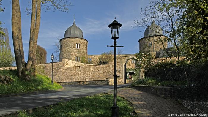 A view of a medieval castle 