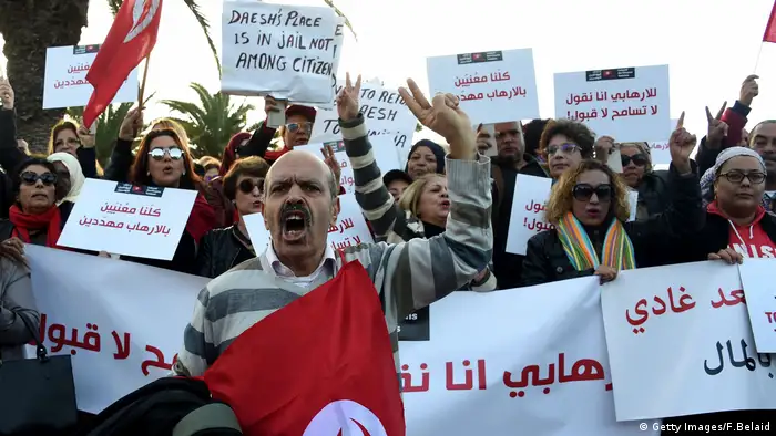 Tunesien
Demo
Protest
Rückkehr
Dschihadisten