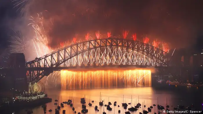 Australien Sydney Jahreswechsel Feuerwerk
