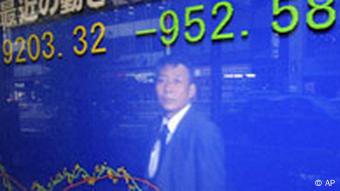 Nikkei-Kurve in Tokio (Foto: AP)