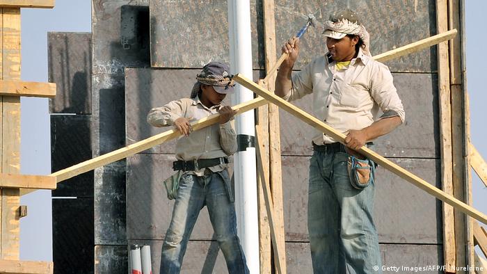 Saudi Arabien ausländische Arbeiter im Baugewerbe