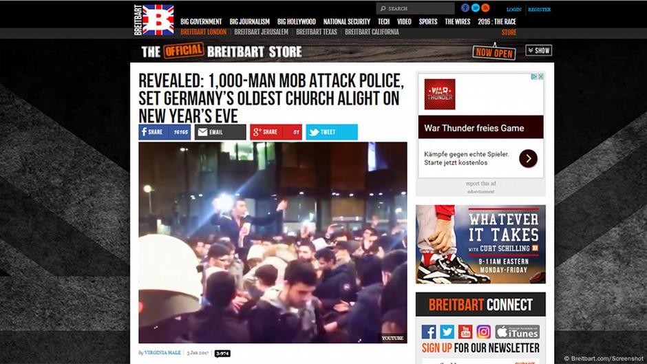 Germany Reacts To Misleading Breitbart New Year S Eve Report Germany News And In Depth Reporting From Berlin And Beyond Dw 06 01 2017