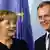 Cancelarul german Angela Merkel şi premierul polonez Donald Tusk