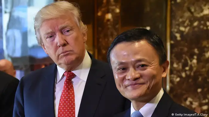 Donald Trump und Jack Ma (Getty Images/AFP/T.A.Clary)