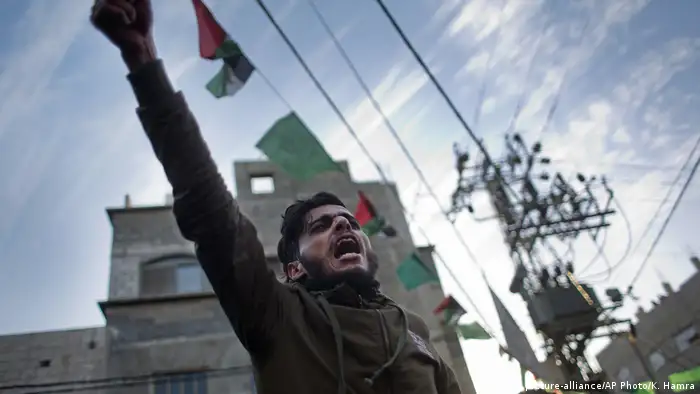 Palästinenser demonsrieren gegen Stromausfälle im Gaza-Streifen