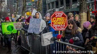 A US protest against climate change deniers. 
