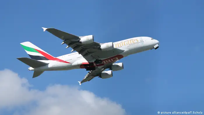 Airbus A380-861 Emirates Airlines (picture alliance/dpa/T.Scholz)