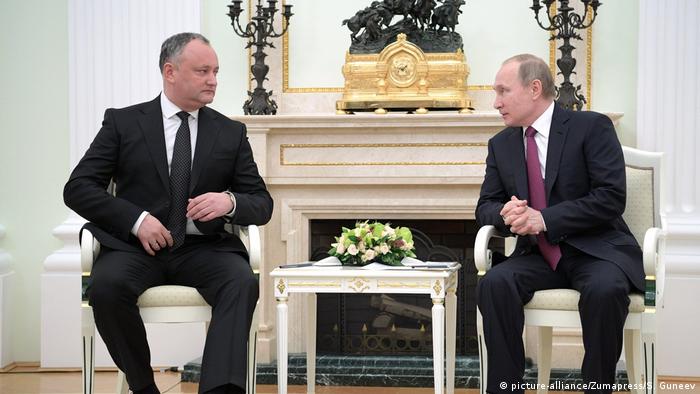 President Igor Dodon with President Putin in Moscow in January