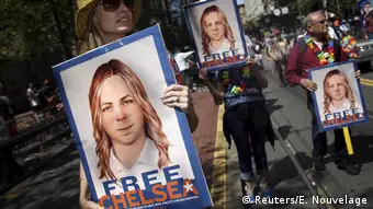 USA Plakat für die Freilassung von Chelsea Manning