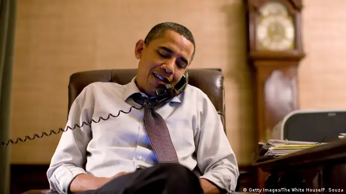 Obama on the phone (Getty Images/The White House/P. Souza)