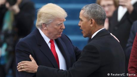 USA Amtsübernahme Trump und Obama (Reuters/C. Barria)