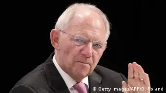 Deutschland Finanzminister Wolfgang Schäuble beim EBC in Frankfurt am Main