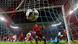 Nach Comppers Abstaubertor für Leipzig zappelt der Ball im Netz. Foto: Reuters Nach Comppers Abstaubertor für Leipzig zappelt der Ball im Netz. Foto: Reuters