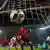 Nach Comppers Abstaubertor für Leipzig zappelt der Ball im Netz. Foto: Reuters