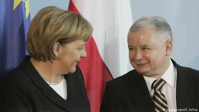 Berlin 2006 Angela Merkel & Jaroslav Kaczynski