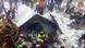 Italian resuce workers at the site of the avalanche Italian resuce workers at the site of the avalanche