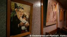25.01.2017**** A painting that depicts former Romanian communist dictator Nicolae Ceausescu hangs on a wall in one of the hallways that lead to the bunker of Romania's former communist dictator Nicolae Ceausescu in Bucharest, Romania, January 25, 2017. Picture taken January 25, 2017. Inquam Photos/Octav Ganea/via REUTERS ATTENTION EDITORS - THIS IMAGE WAS PROVIDED BY A THIRD PARTY. EDITORIAL USE ONLY. ROMANIA OUT. NO COMMERCIAL OR EDITORIAL SALES IN ROMANIA