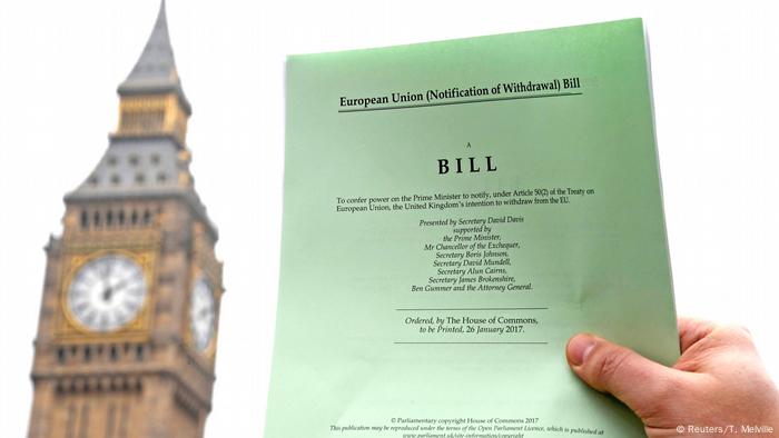 Großbritannien Brexit Artikel 50 - Hintergrund Big Ben, London