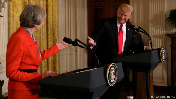 Treffen mit dem US-Präsidenten - May bei Trump (Reuters/C. Barria)