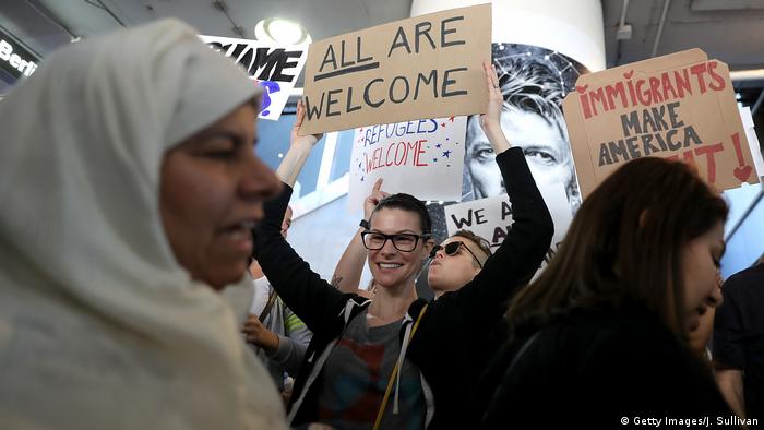 USA Amerika protestiert gegen den Einreiseverbot für Muslime (Getty Images/J. Sullivan)