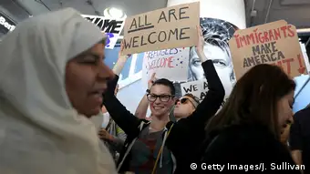 USA Amerika protestiert gegen den Einreiseverbot für Muslime