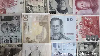 Banknoten von verschiedenen Währungen