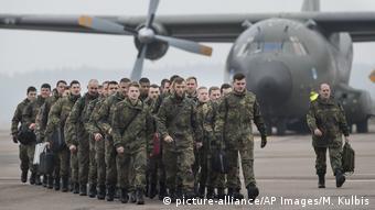 Прибытие военнослужащих бундесвера в Литву 1 февраля
