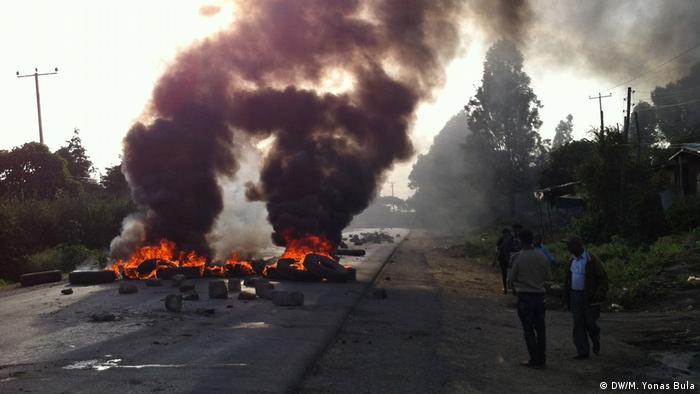Äthiopien Proteste | Brennende Reifen in Sabata