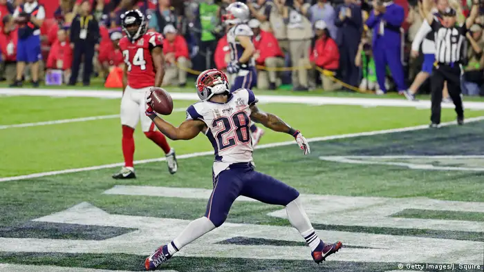 Houston NFL Super Bowl New England Patriots vs Atlanta Falcons James White Touchdown (Getty Images/J. Squire)