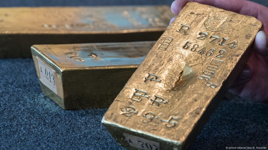 Deo zlatnih rezervi Nemačke koje je Bundesbanka pokazala javnosti u februaru 2017.