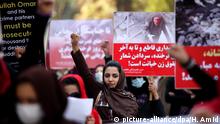ARCHIV 2015 *** epa05013838 Afghan protesters hold placards during a protest against the stoning of an Afghan woman to death by Taliban militants, in Kabul, Afghanistan, 06 November 2015. The public stoning of an Afghan woman on adultery charges in a remote western province controlled by the Taliban is 'absurd', a leading activist said 03 November. The video of the stoning in Ghor came out late on 02 November and has been widely discussed on social media in Afghanistan with many people appalled by the scenes. The stoning occurred around six days ago after the local tribal council found her guilty of having pre-marital sex with her fiance, officials said. The fiance was lashed but the 19-year-old woman, named as Rokhshana, was stoned to death. EPA/HEDAYATULLAH AMID |