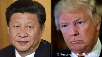 Bildkombo Xi Jinping und Donald Trump