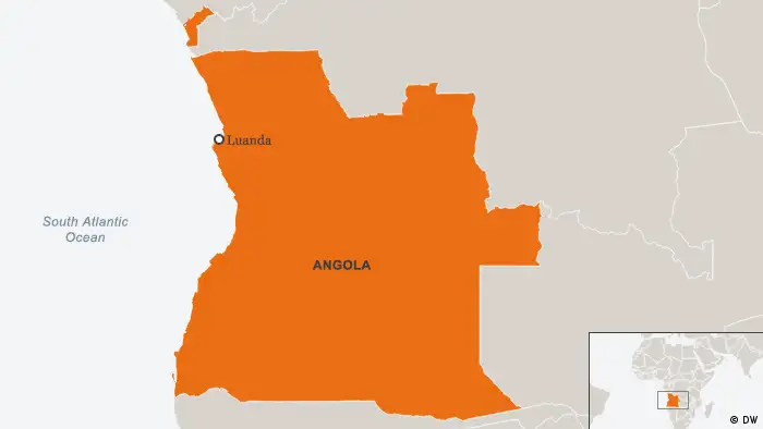 Karte Angola Luanda Englisch (DW)
