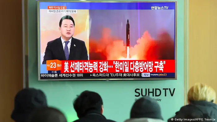 Südkorea TV-Berichterstattung zu Raketentest in Nordkorea