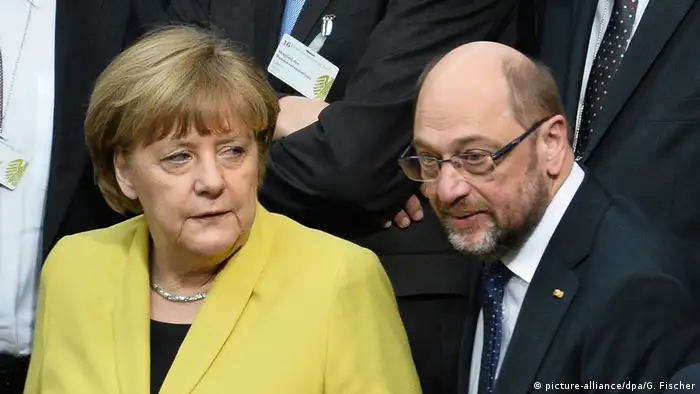 La canciller Angela Merkel y el candidato socialdemócrata Martin Schulz se enfrentarán en un cara a cara televisivo el próximo 3 de septiembre, tres semanas antes de las elecciones generales alemanas. (25.04.2017)