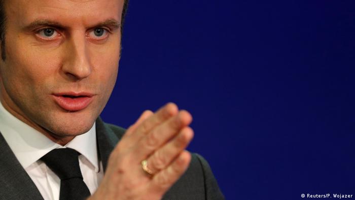 Frankreich Paris Präsidentschaftskandidat Emmanuel Macron