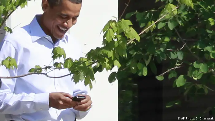 Barack Obama mit Smartphone