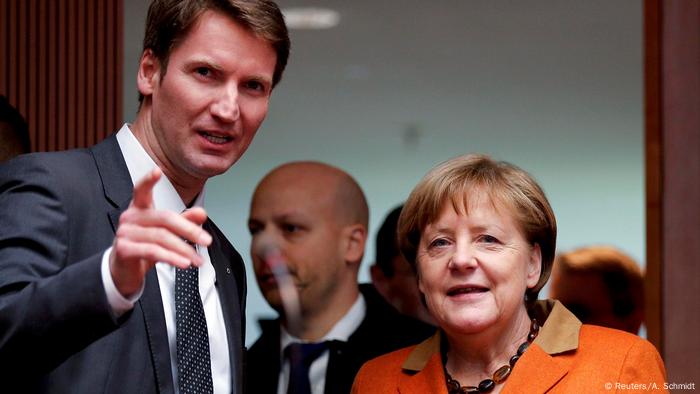 Patrik Zensburg i Angela Merkel, 2017