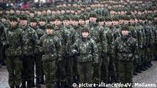 Finnish army conscripts of the Kaarti regiment during their military oath in Helsinki on 22nd February, 2014. LEHTIKUVA / Vesa Moilanen *** FINLAND OUT. NO THIRD PARTY SALES. *** |