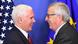 Mike Pence y Jean-Claude Juncker en Bruselas. Mike Pence y Jean-Claude Juncker en Bruselas.