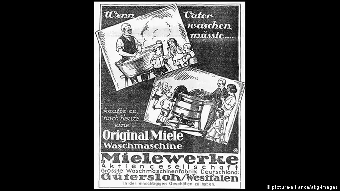 250 Jahre Waschmaschine Werbung für Miele-Waschmaschine 1927 (picture-alliance/akg-images)