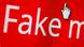Computer screen shows word "fake"