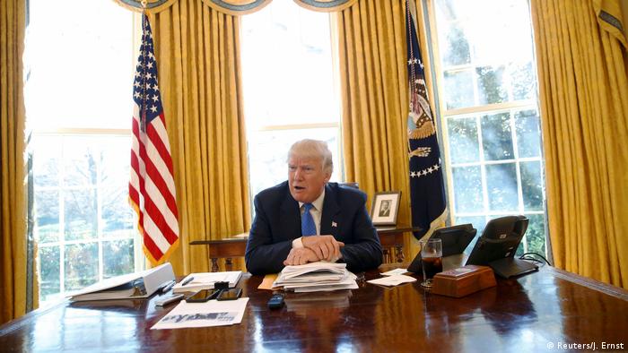 Washington US-Präsident Trump im Interview (Reuters/J. Ernst)