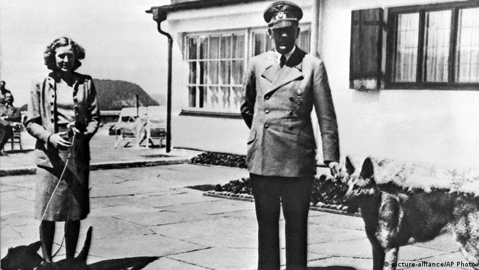 Eva Braun and Adolf Hitler 